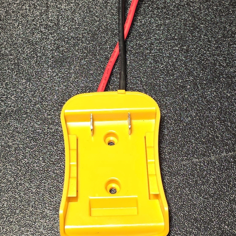 "Dew Yellow" 12 volt li-ion battery Adapter.   Requires "Dew Yellow" 12v Battery